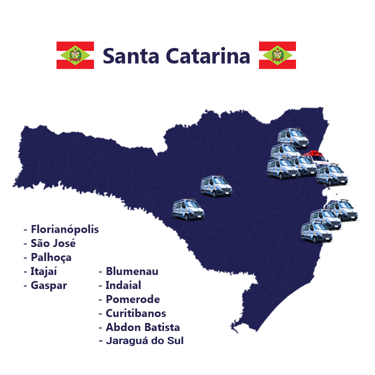 Mapa Estado de Santa Catarina